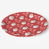 Jolly Christmas Santa Claus Pappteller (Schrägansicht)