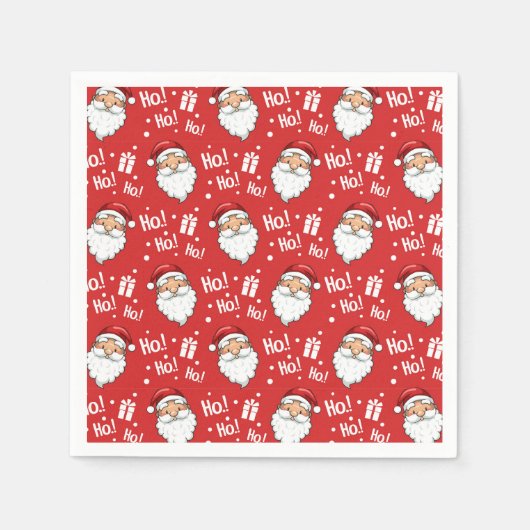 Jolly Christmas Santa Claus Serviette (Vorderseite)