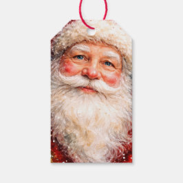 Jolly Christmas Santa Portrait Geschenkanhänger