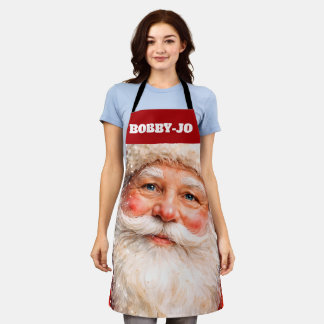 Jolly Christmas Santa Portrait Schürze