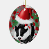 Jolly Christmas Skunk Keramik Ornament (Rechts)