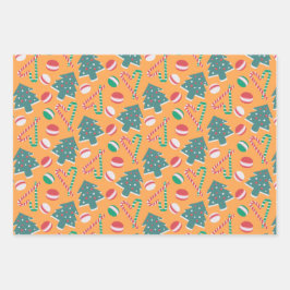 Jolly Christmas Süßigkeiten Collection Set 9 Geschenkpapier Set