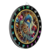 Jolly Clown mit Roter Nase und Balloons Dartscheibe (Vorderseite Links)