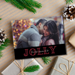 Jolly Couple Foto Weihnachtsbudget Feiertagspostkarte