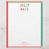 Jolly Days Holiday Stationery Briefbogen (Vorderseite)
