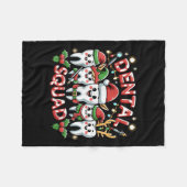 Jolly Dental Squad Celebration Christmas Teeth Den Fleecedecke (Vorderseite (Horizontal))