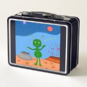 Jolly die Niedliche Alien Metal Lunch Box (Rückseite)