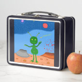 Jolly die Niedliche Alien Metal Lunch Box (Beispiel)