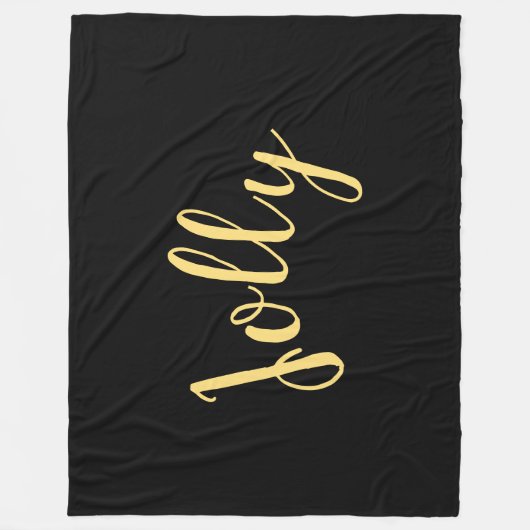 JOLLY Elegant Modernes Skripttext Schwarzer Hinter Fleecedecke (Vorderseite)