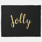 JOLLY Elegant Modernes Skripttext Schwarzer Hinter Fleecedecke (Vorderseite (Horizontal))