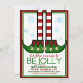 Jolly Elf Christmas Cocktail Party Einladung (Vorderseite)