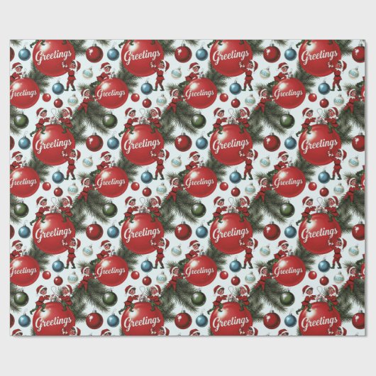 Jolly Elf Jamboree Geschenkpapier (Flach)