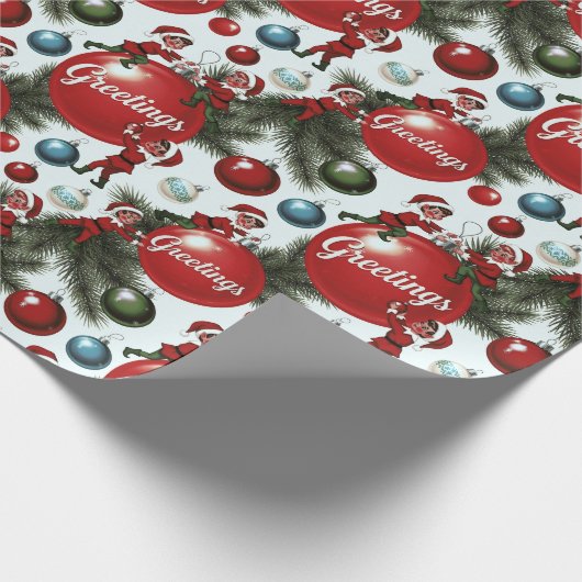 Jolly Elf Jamboree Geschenkpapier (Ecke)