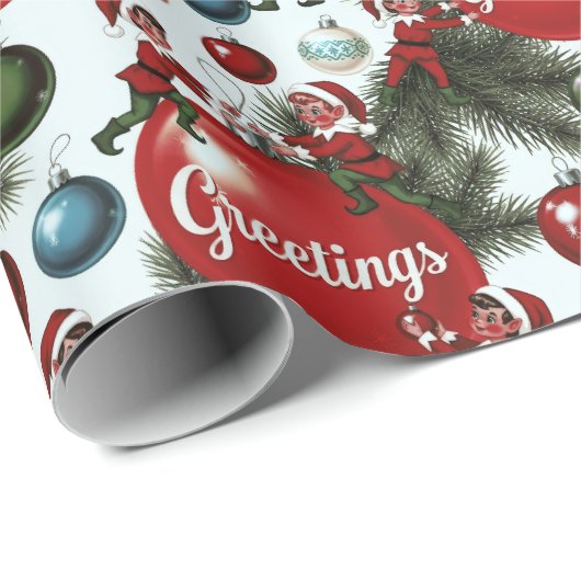 Jolly Elf Jamboree Geschenkpapier (Rolleneckpunkt)