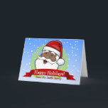 Jolly Ethnic Santa Custom Text Feiertagskarte<br><div class="desc">Eine lustige und individuell gestaltbare Weihnachtskarte mit einem fröhlichen,  ethnischen Weihnachtsmann.</div>