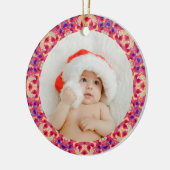 Jolly Festive Custom Christmas Foto Picture Frame Keramik Ornament (Links)