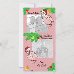 Jolly Flamingos/ Foto Grußkarte Feiertagskarte