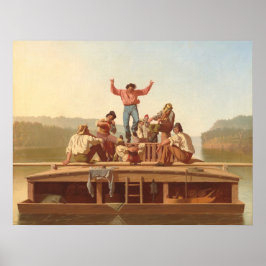 Jolly Flatboatmen - George Bingham Fine Art Poster