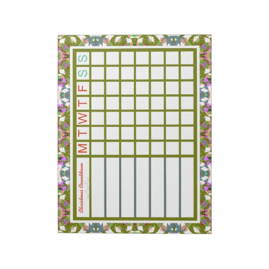 Jolly fröhlicher Weihnachts-Erinnerung-Planer Notizblock (Rotiert)