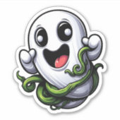 Jolly Ghost - Cartoon Style Aufkleber (Vorderseite)