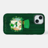Jolly Ginger Tabby Irish Cheer iPhone 15 Hülle (Rückseite (Horizontal))