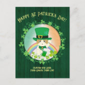 Jolly Ginger Tabby Irish Cheer Postkarte (Vorderseite)