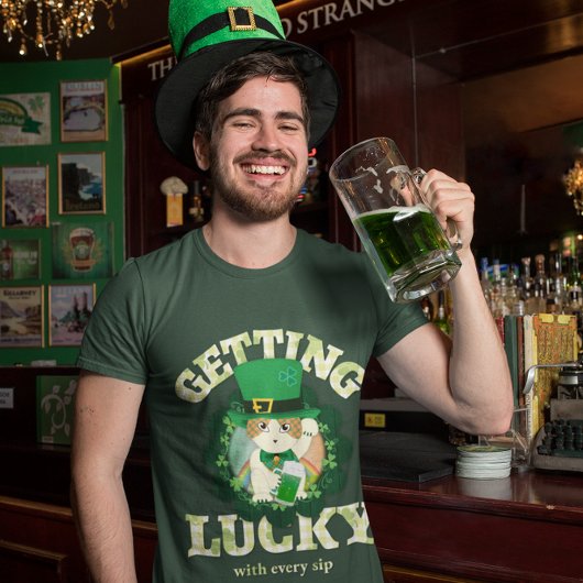 Jolly Ginger Tabby Irish Cheer T - Shirt