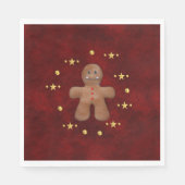 Jolly Gingerbread Man Christmas Serviette (Vorderseite)