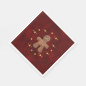 Jolly Gingerbread Man Christmas Serviette (Ecke)