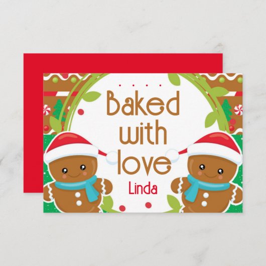 Jolly Gingerbread Männer gebacken mit Liebe (Vorne/Hinten)