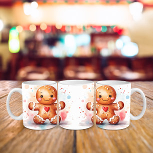 Jolly Gingerbread People Christmas Holiday Zweifarbige Tasse