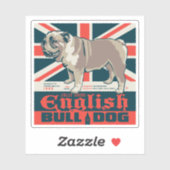 Jolly Good English Bulldog Aufkleber (Blatt)