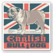 Jolly Good English Bulldog Aufkleber (Vorderseite)