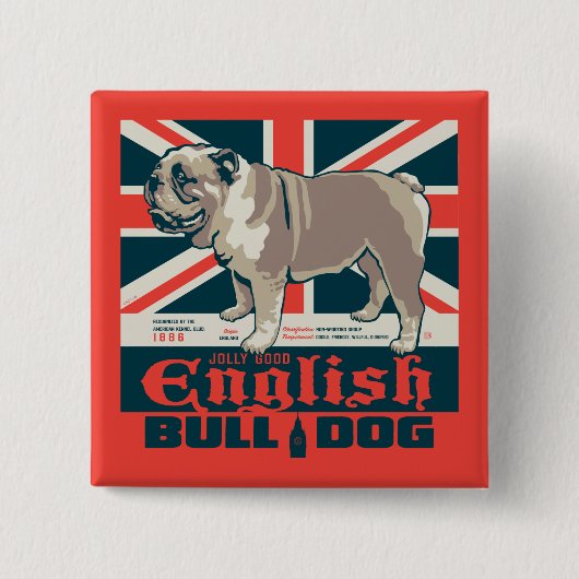 Jolly Good English Bulldog Button (Vorderseite)