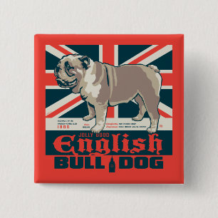 Jolly Good English Bulldog Button