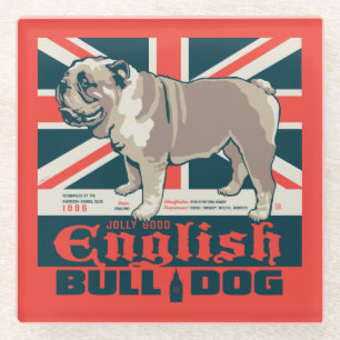Jolly Good English Bulldog Glasuntersetzer
