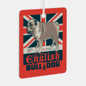 Jolly Good English Bulldog Ornament Aus Metall (Vorderseite Rechts)