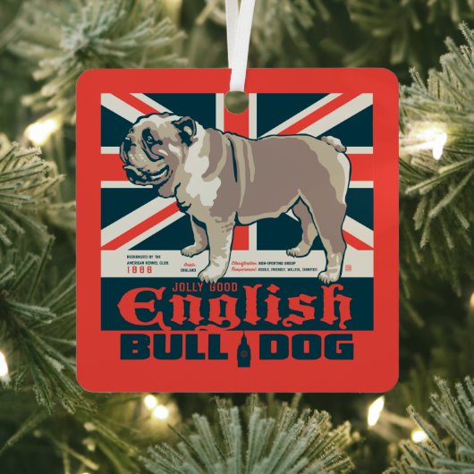 Jolly Good English Bulldog Ornament Aus Metall (InSitu)