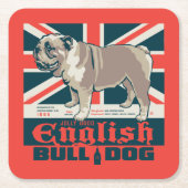 Jolly Good English Bulldog Rechteckiger Pappuntersetzer (Vorderseite)