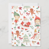 Jolly Good Time Elves Birthday Einladung (Rückseite)