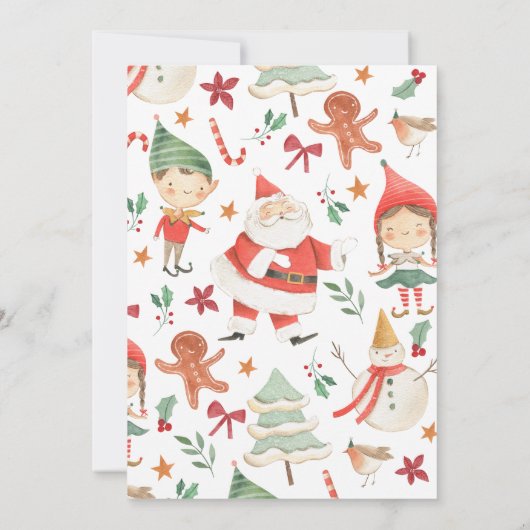 Jolly Good Time Elves Birthday Einladung (Rückseite)