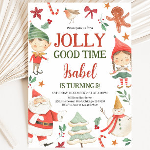 Jolly Good Time Elves Birthday Einladung