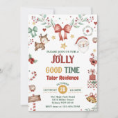 Jolly Good Time Weihnachten Party Einladung (Vorderseite)