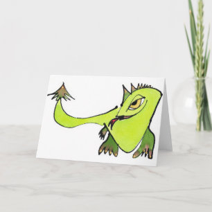 Jolly Green Dragon Notecard Feiertagskarte