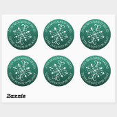 Jolly Green Snowflake Stickers (Blatt)