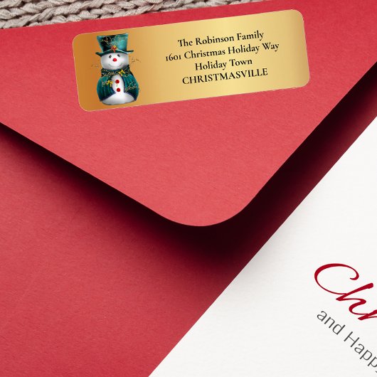 Jolly Green Snowman Whimsical Weihnachten