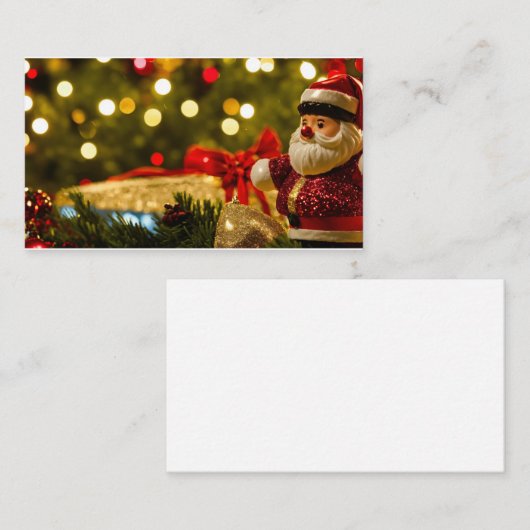 Jolly Grüße vom Weihnachtsmann. Telefonnummerkarte (Vorne/Hinten)