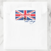 Jolly gut alter Kerl! Ovaler Aufkleber (Tasche)