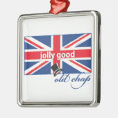 Jolly gut alter Kerl! Silbernes Ornament (Links)