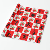 JOLLY GYMNASTICS CHRISTMAS DESIGN GESCHENKPAPIER (Ungerollt)
